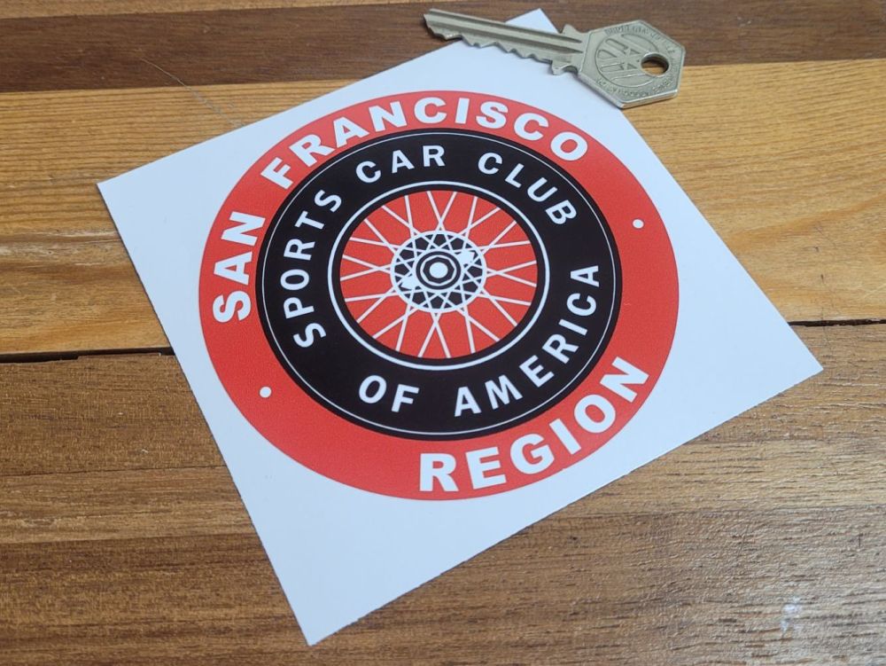 San Francisco Region SCCA Sticker - 4"