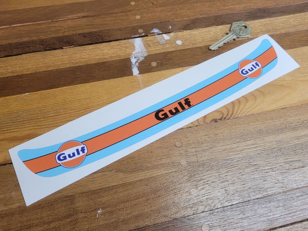 Gulf Style Helmet Visor Sunstrip Sticker 11.5"