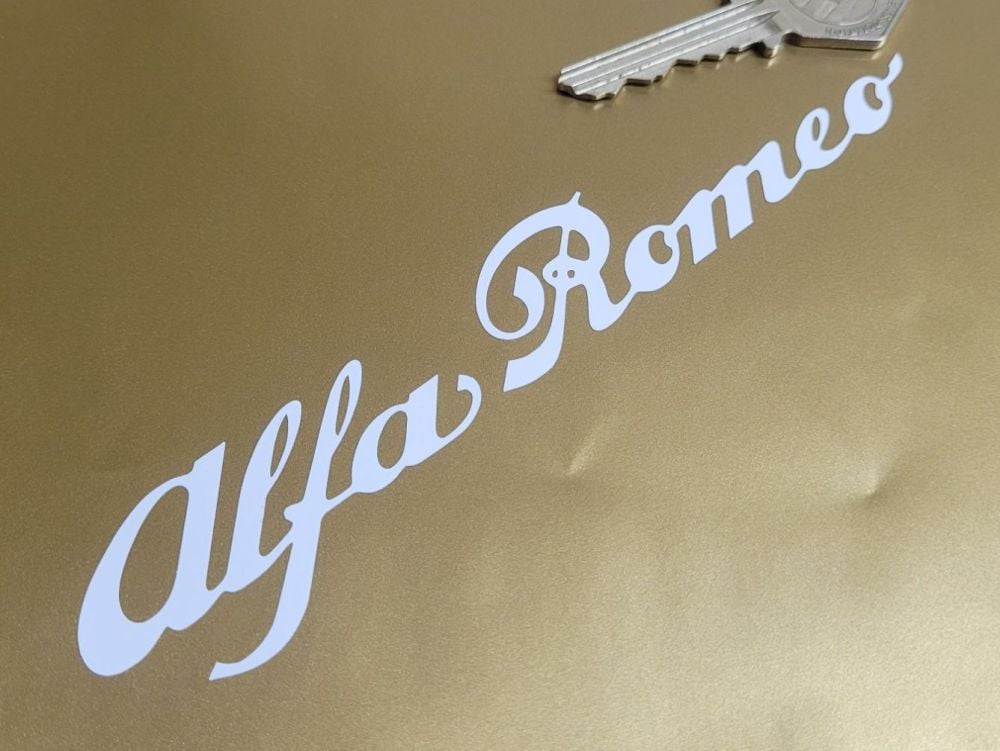 Alfa Romeo Cut Text Single Line Stickers - 6" Pair
