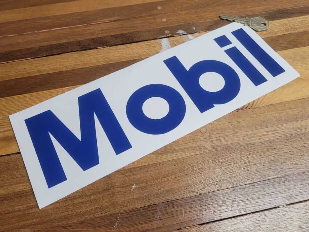 Mobil Later Style Horizontal Cut Text Sticker - 11"