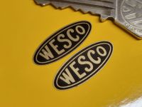 Wesco Black & Gold Oval Stickers - 30mm Pair
