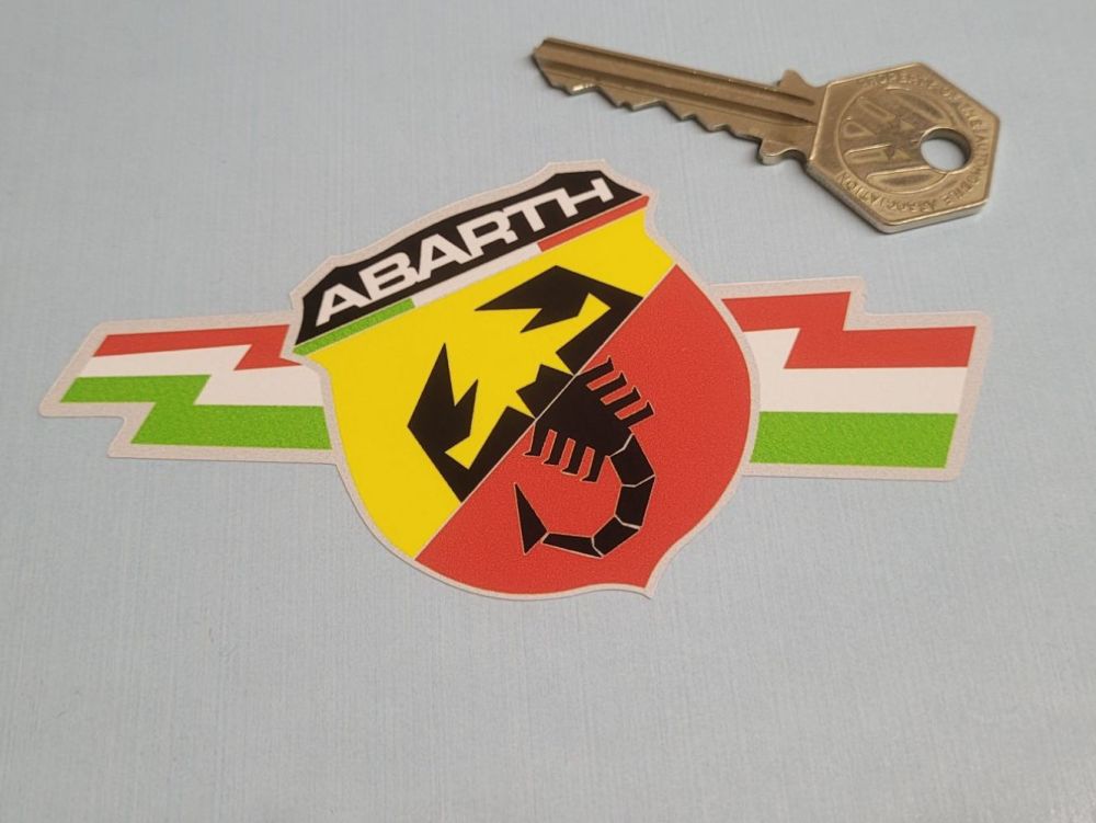 Abarth Badge & Lightning Flash Sticker - 4.5