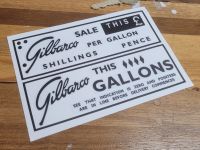 Gilbarco Pump Face Detail Stickers - Set of 20
