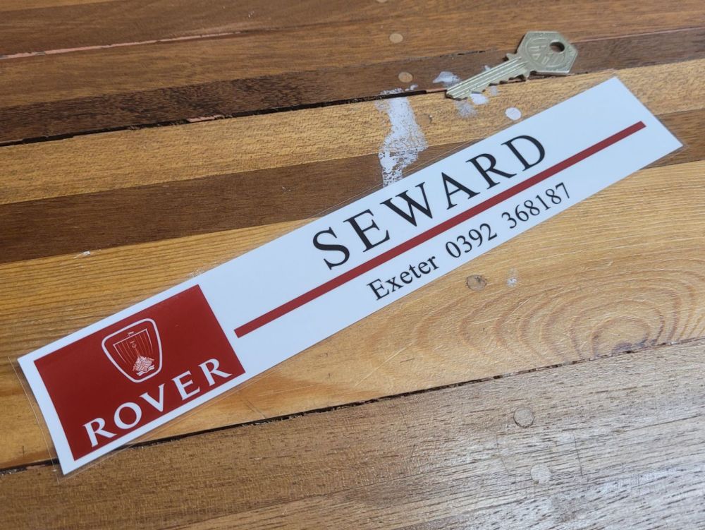 Rover Dealer Window Sticker - Seward, Exeter - 10"