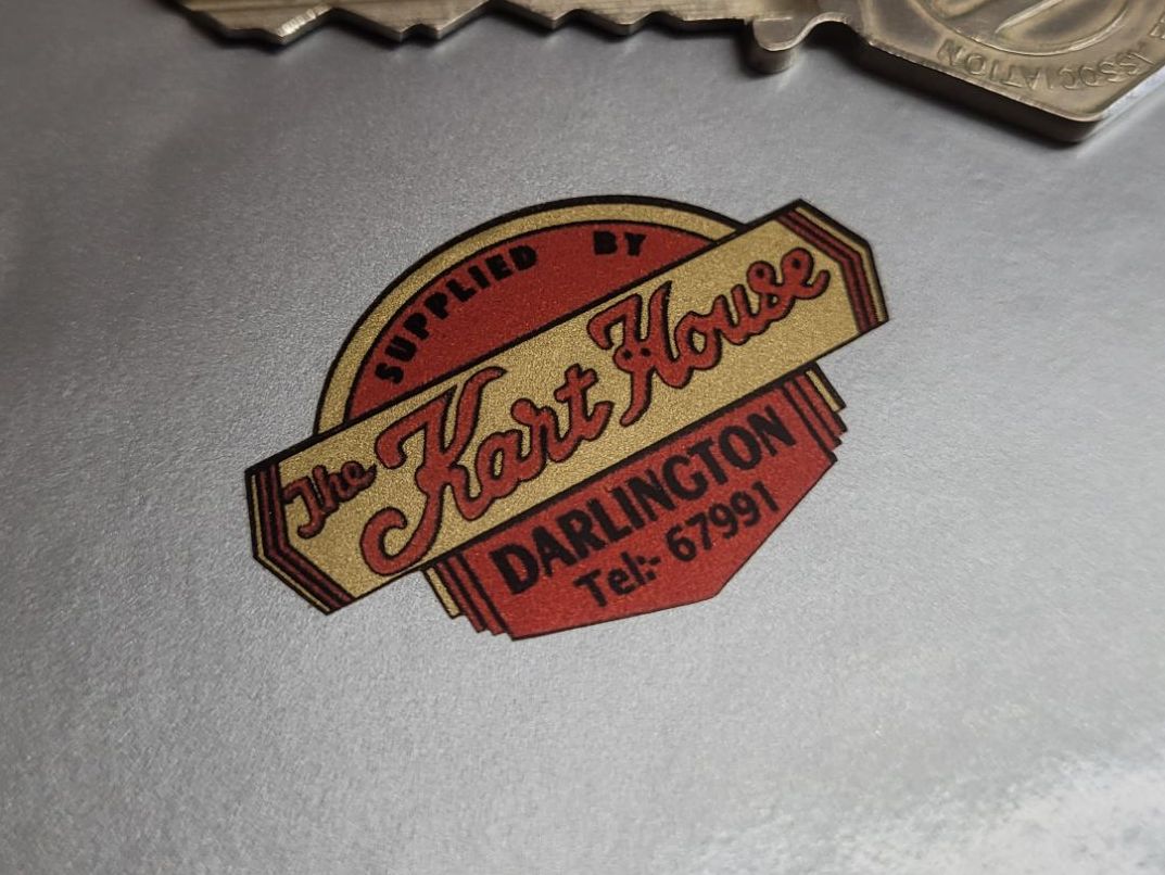 Supplied by The Kart House Darlington Dealers Sticker - 1.5"