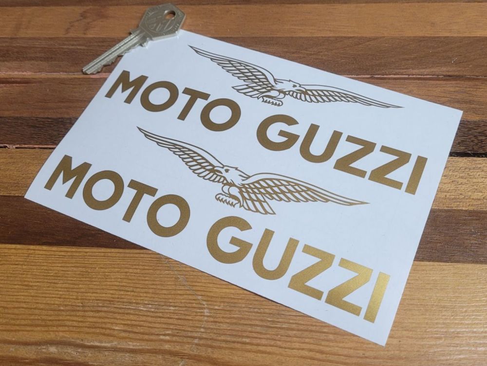 Moto Guzzi 21st Century Eagle Cut Vinyl & Text Stickers - 6.25