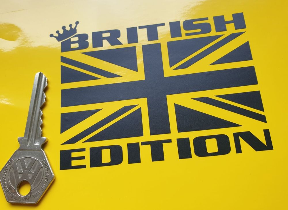 British Edition Union Jack Cut Vinyl Sticker 4 inch wide.