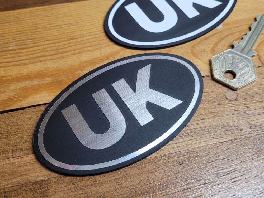 UK ID Plate Self Adhesive Bike or Car Badge - 3.75