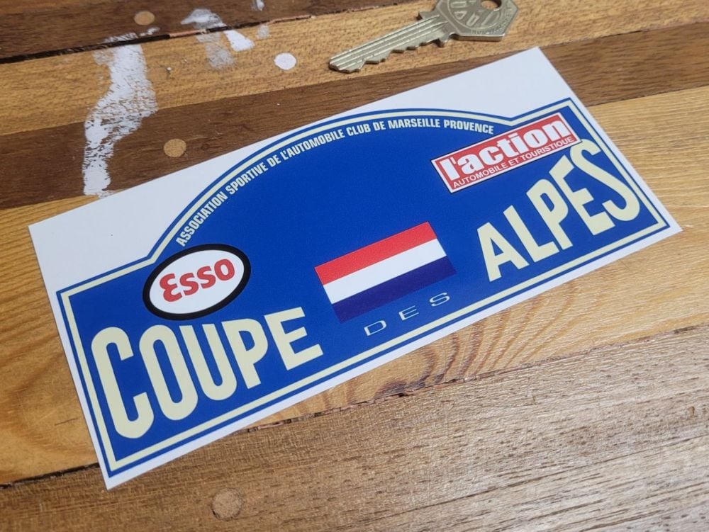 Coupe Des Alpes, Esso &  L'action, Netherlands Flag Rally Plate Sticker - 6
