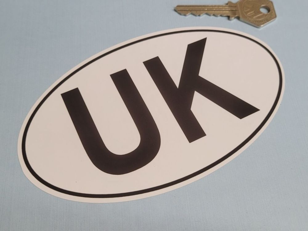 UK Travel ID Plate Coachline Style Sticker - 6"