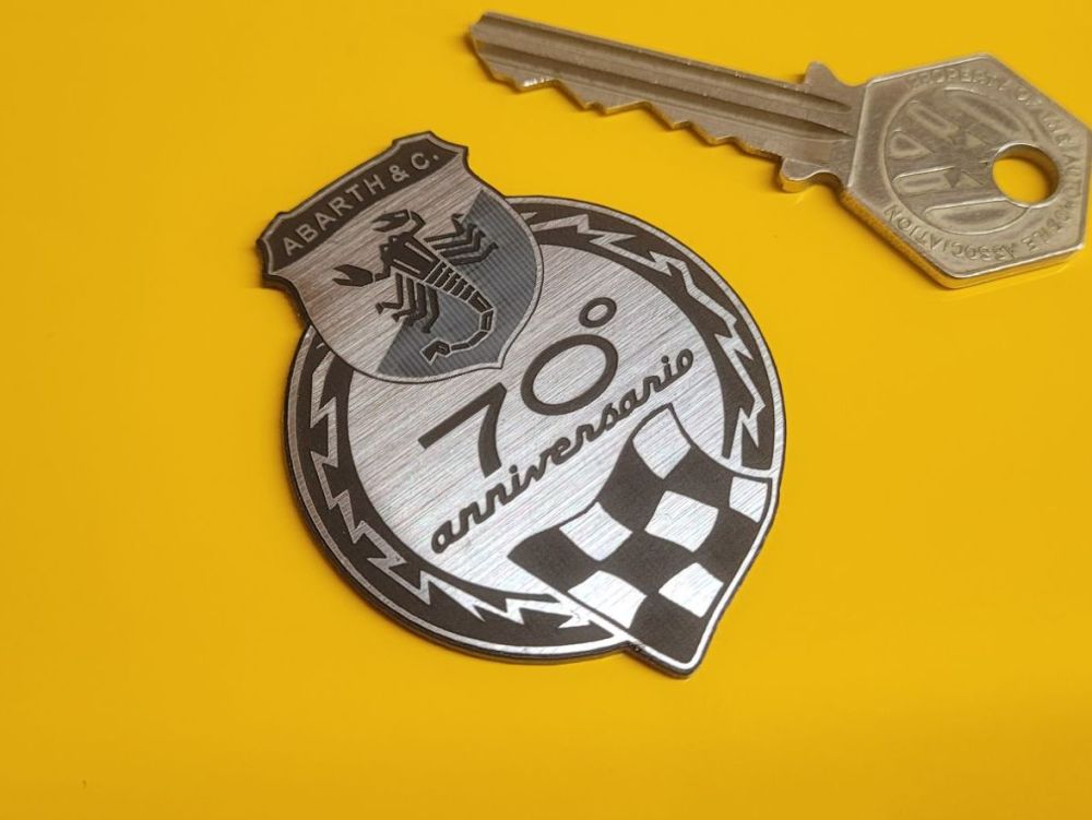 Abarth 70th Anniversario Self Adhesive Car Badge - 2.25"