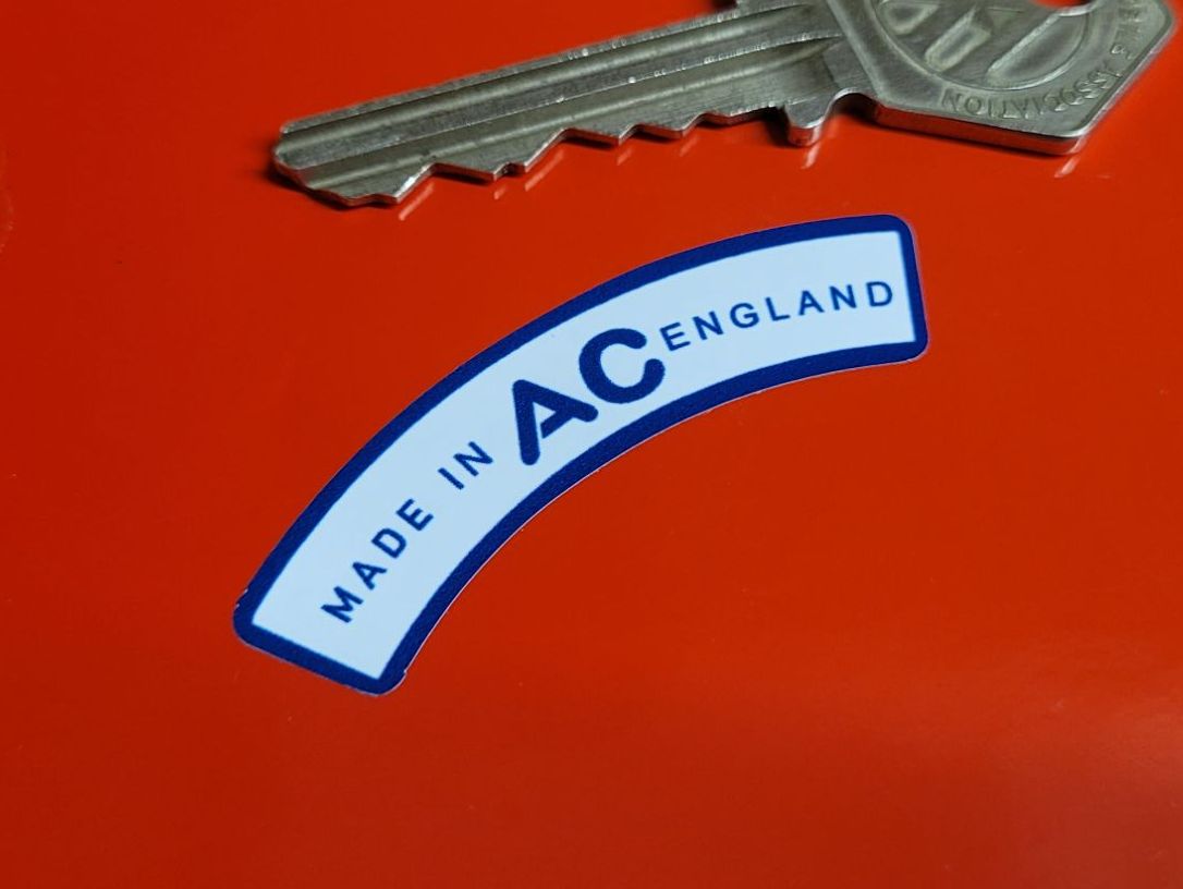 AC Made in England Arched Stickers - 2