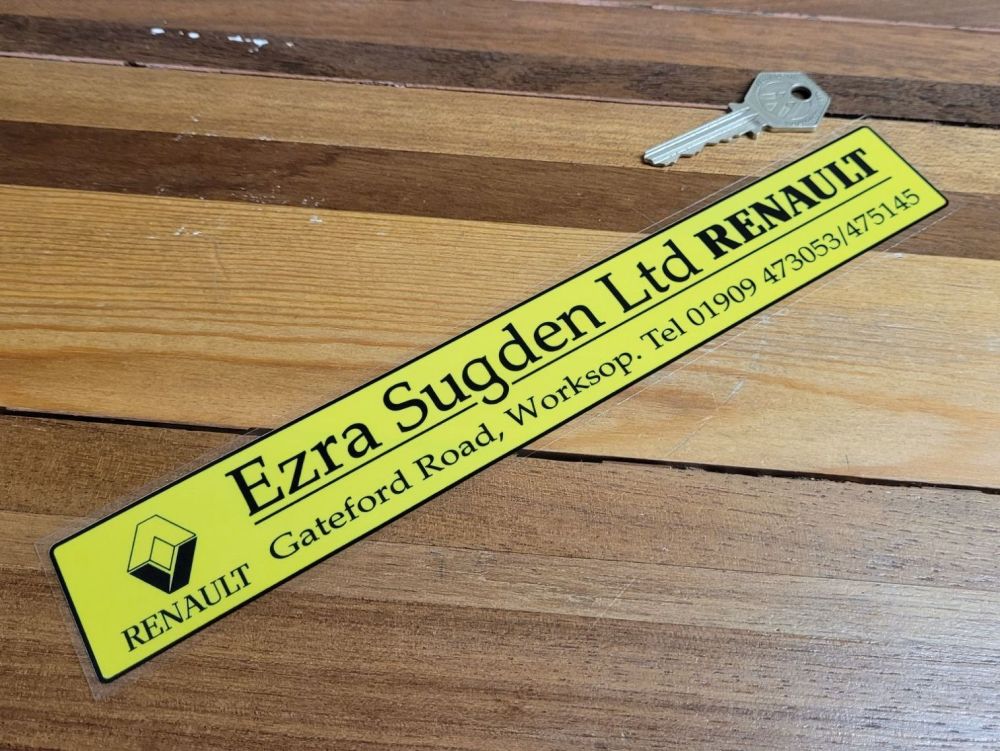 Renault Dealer Sticker - Ezra Sugden, Worksop - 10