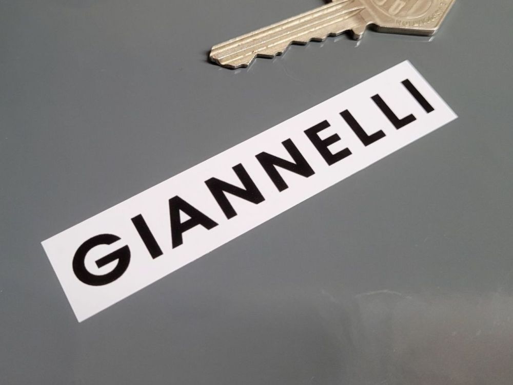Giannelli Black & White Oblong Stickers - 3.5