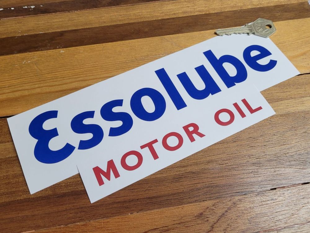 Essolube Motor Oil Cut Vinyl Sticker - 9.5"