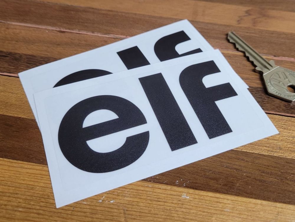 Elf Black & Clear Oblong Stickers - 4