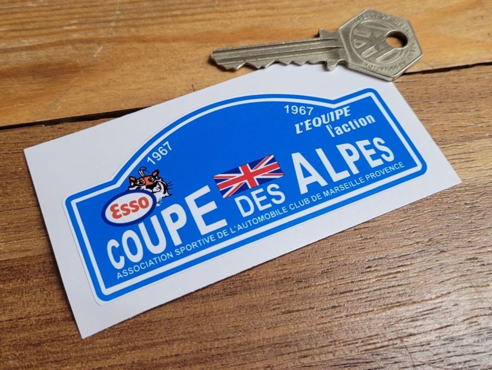 Coupe Des Alpes Rally Plate Sticker - 1967 - 3.75