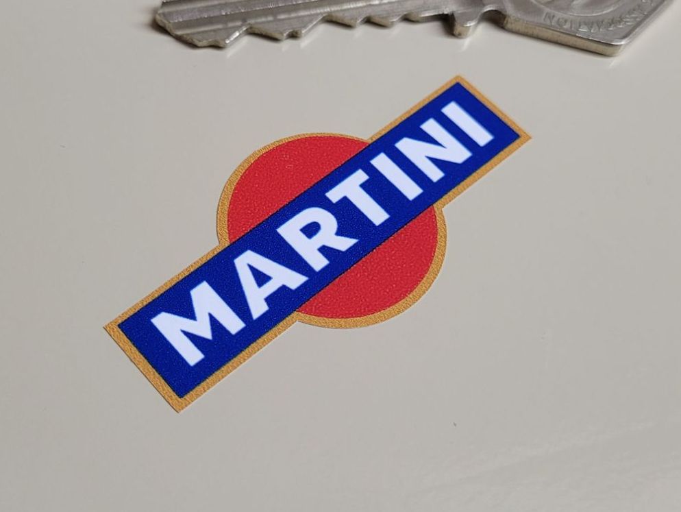 Martini Logo Blue With Gold Line Stickers - 2