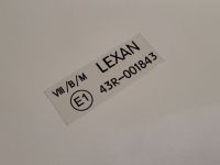 Race Car Perspex Window Lexan E1 Code Stickers - 1.5