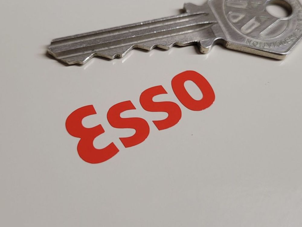 Esso Cut Text Stickers - 32mm - Set of 4