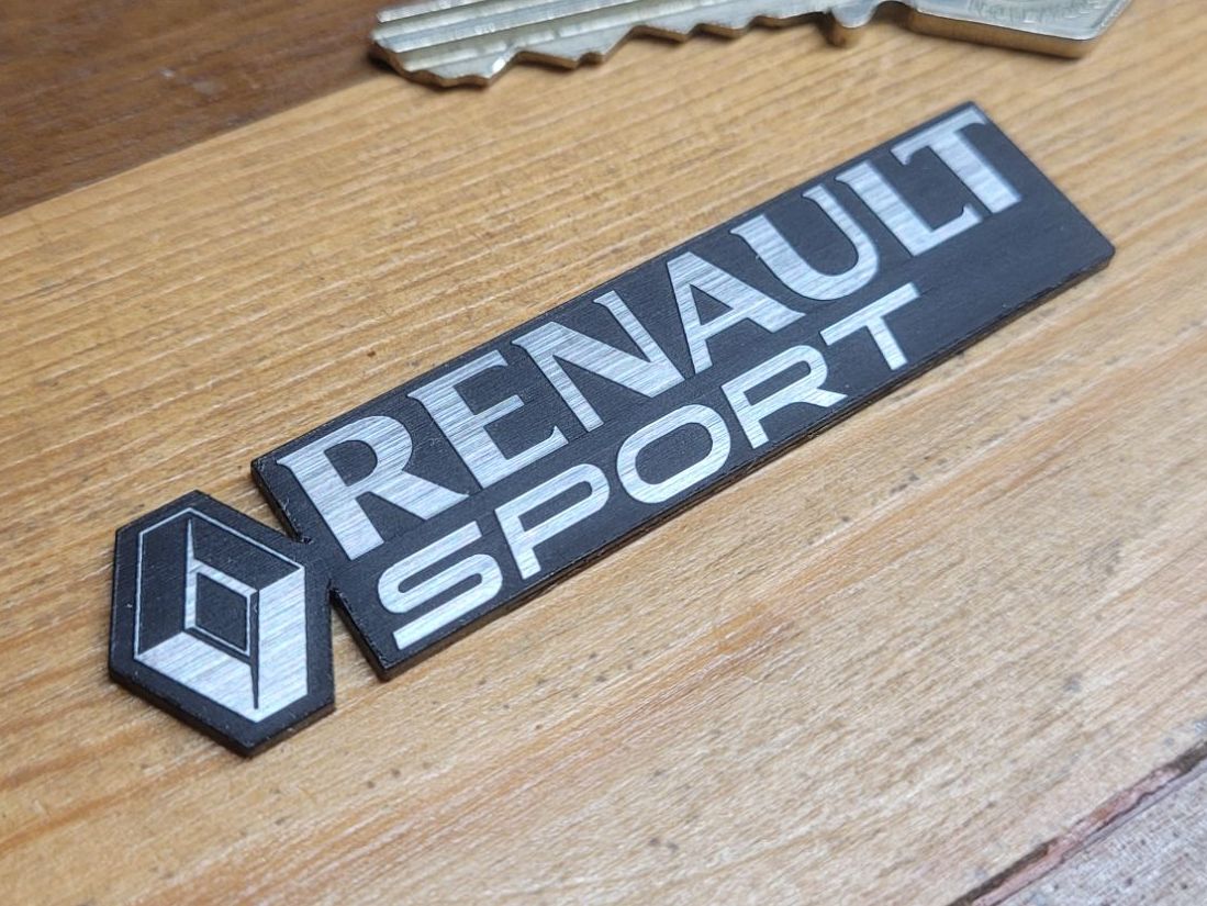 Renault Sport Logo Laser Cut Self Adhesive Car Badge - 3"