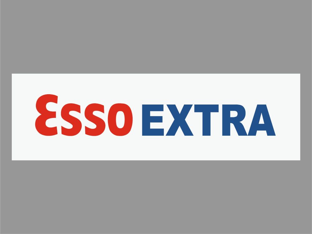 Esso Extra Sticky Fronted Window Sticker - 21.5"