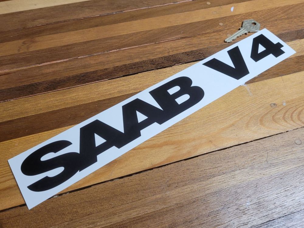 Saab V4 Cut Vinyl Sticker - 13.5"