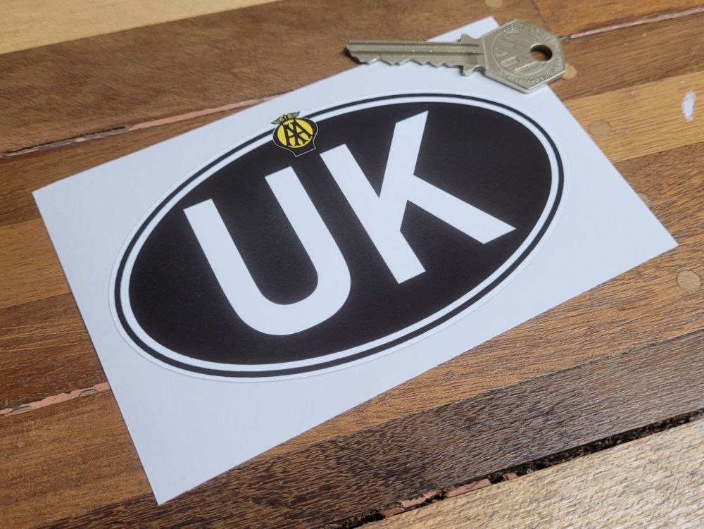 UK AA Travel ID Plate Style Sticker - 5