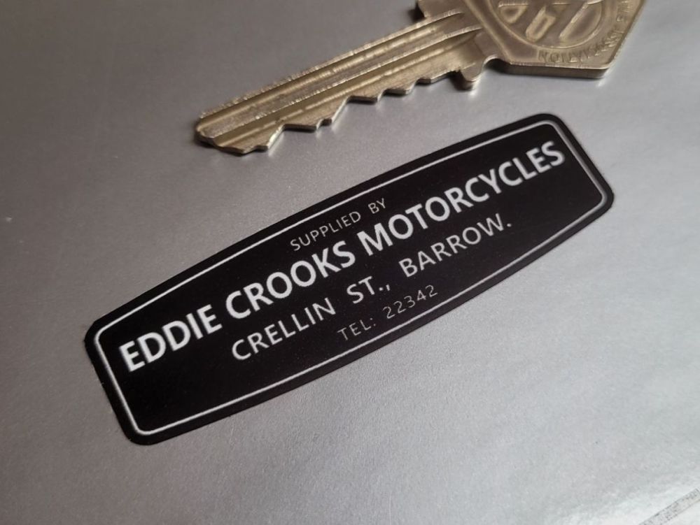 Eddie Crooks Motorcycles, Barrow, Dealer Sticker - 2.5"