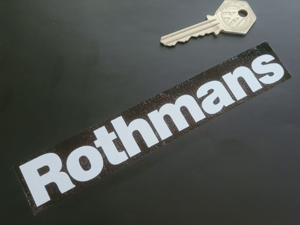 Rothmans White & Clear Text Stickers - 6.5