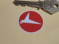 Messerschmitt Logo Red & White Stickers - Set of 4 - 32mm