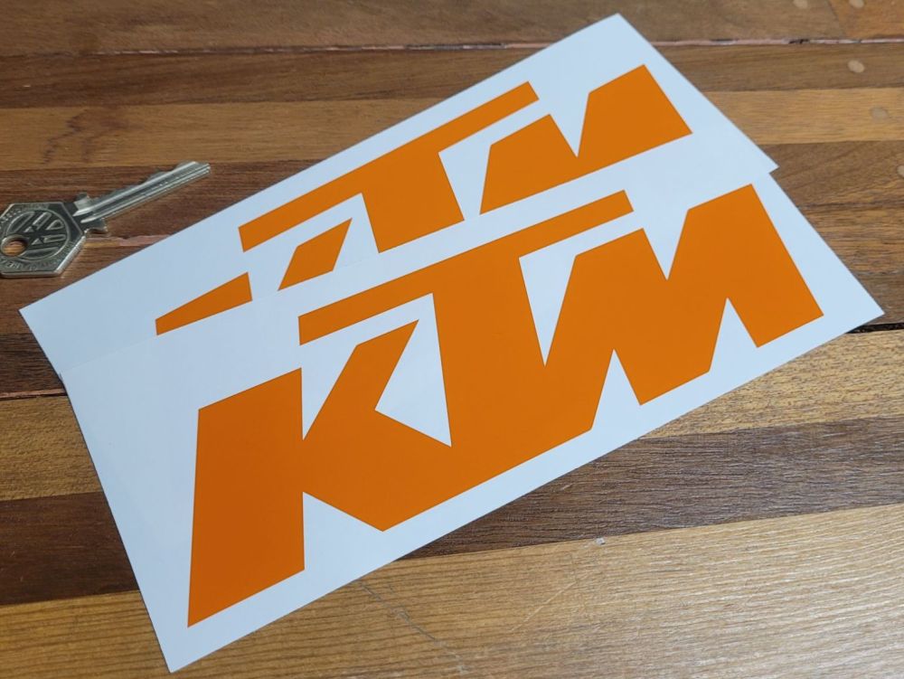 KTM Cut Text Stickers - 8" Pair