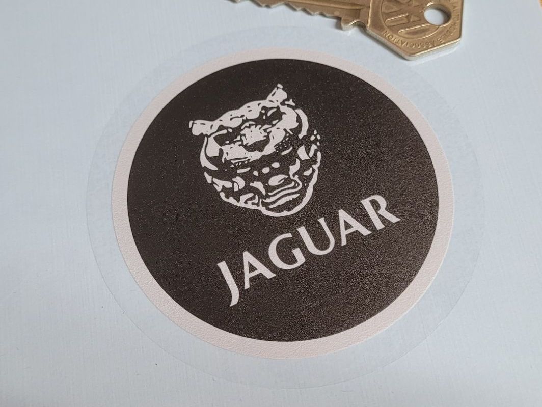 Jaguar Growler Old Style Tax Disc Holder Style Sticker - 3.5