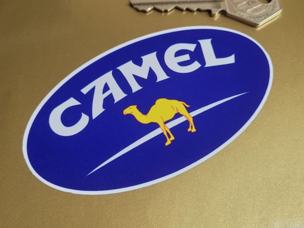 Camel Oval Logo Stickers - 4" Pair
