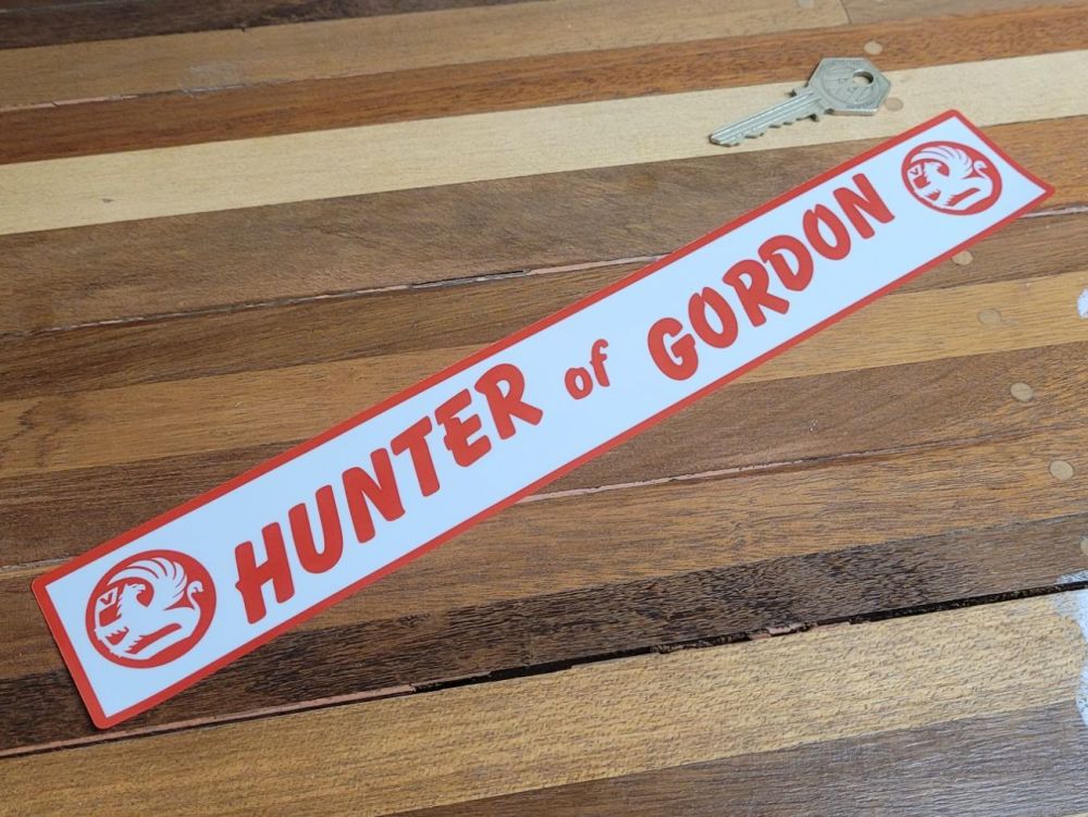 Vauxhall Dealer Window Sticker - Hunter of Gordon - 11.75"