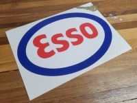 Esso, Red, White & Dark Blue Oval Sticker - 9.75"