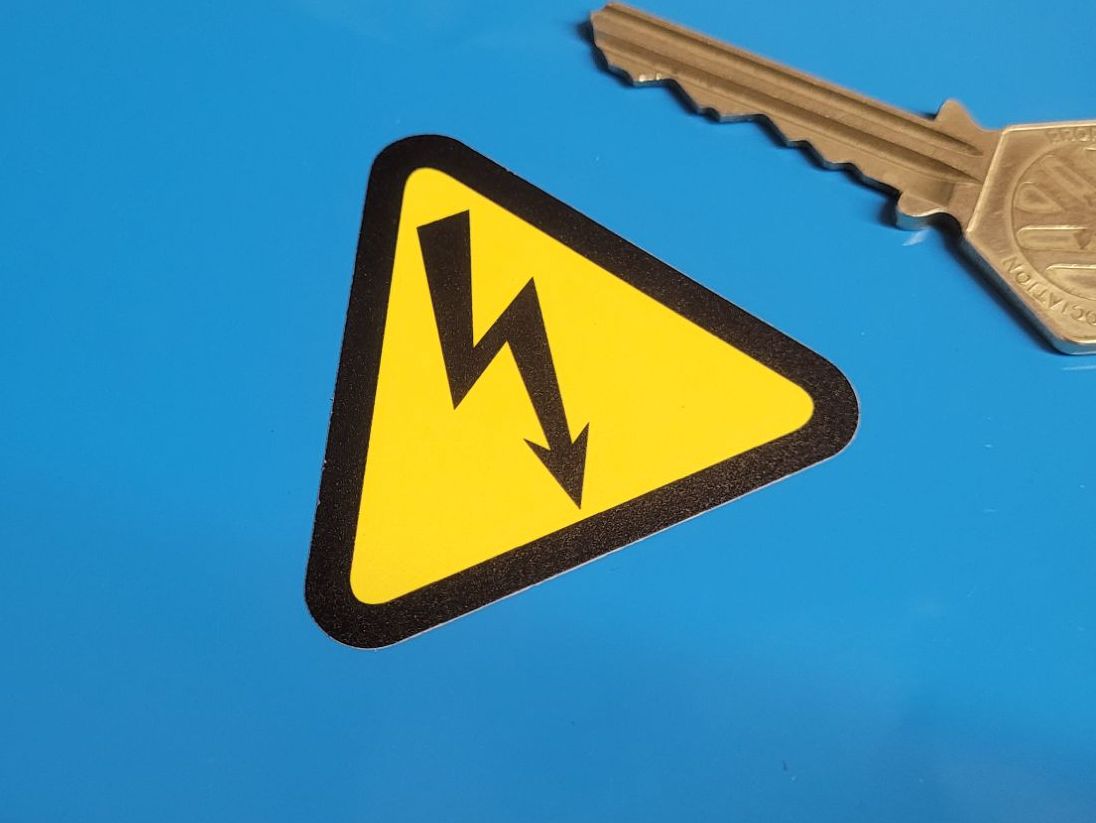 Electrical High Voltage Warning Stickers - 2" or 3" Pair