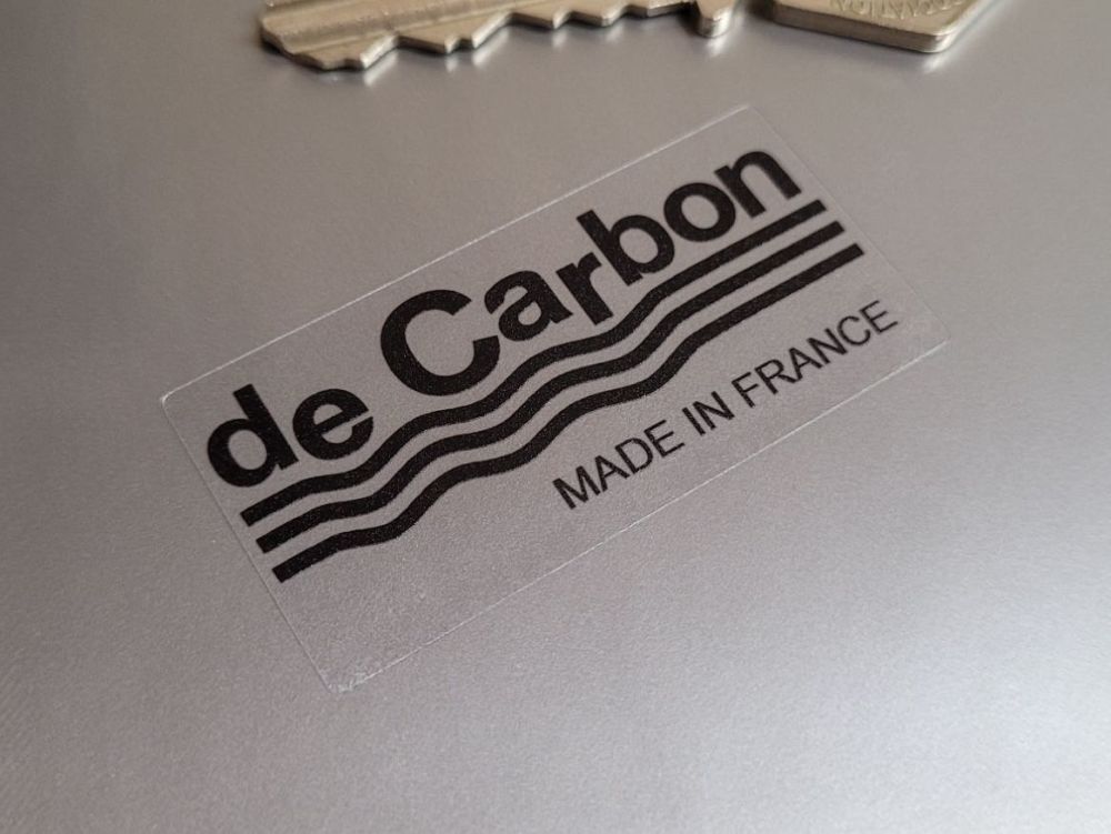 De Carbon Made in France Black & Clear Stickers - Set of 4 - 2"