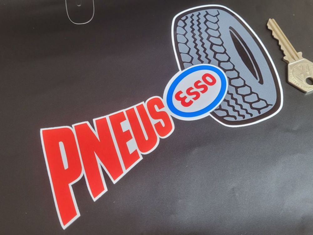 Esso Pneus Tire Logo Sticker - 7.25" or 10.75"