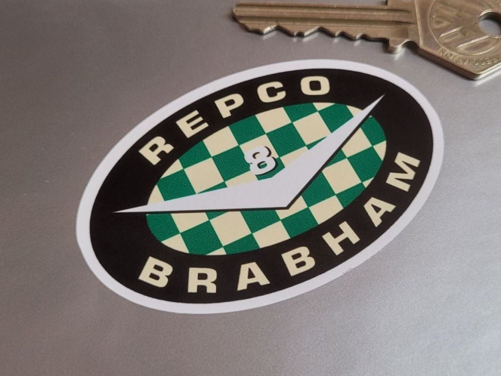 Repco Brabham V8 Oval Logo Sticker - 3"