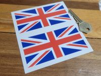 Union Jack Stickers - Thin Style - 4" Pair