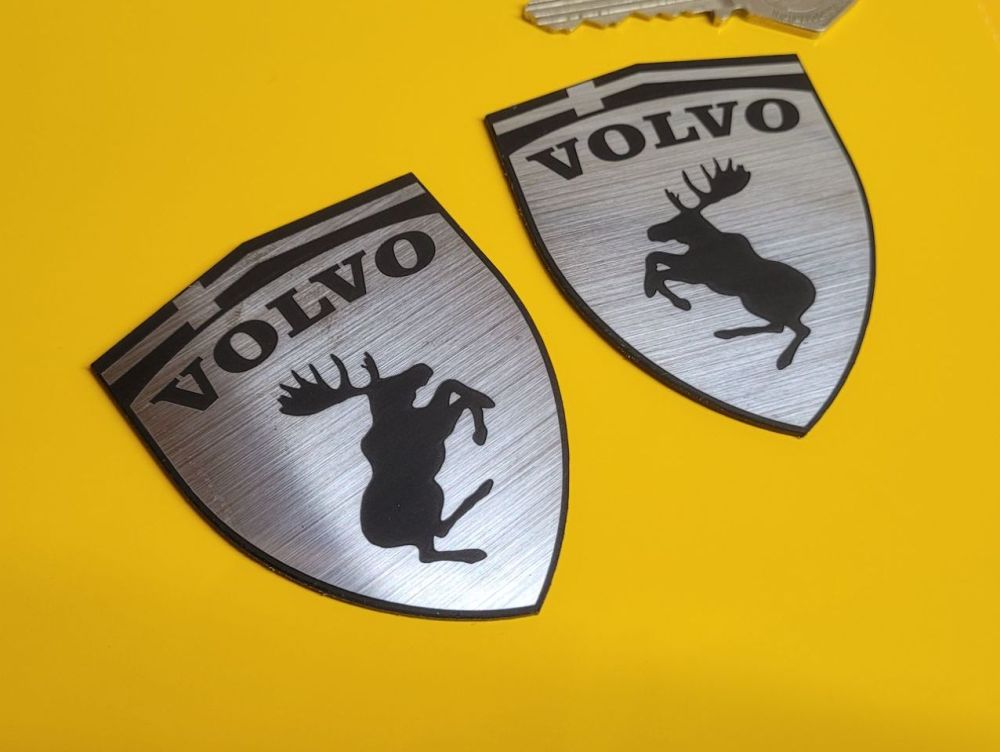 Volvo Moose Shield Style Self Adhesive Car Badges - 2.75