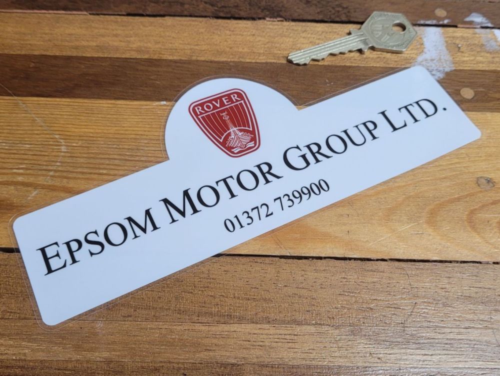 Rover Dealer Window Sticker - Epsom Motor Group Ltd - 7.5