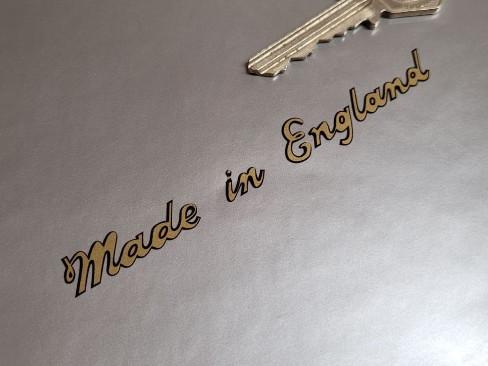 Made in England Sticker - Cut Vinyl with Black Outline -  4"