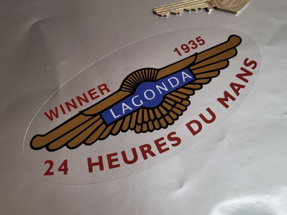 Lagonda Winner 1953 24 Heures du Mans Car Window Sticker - 5.75"