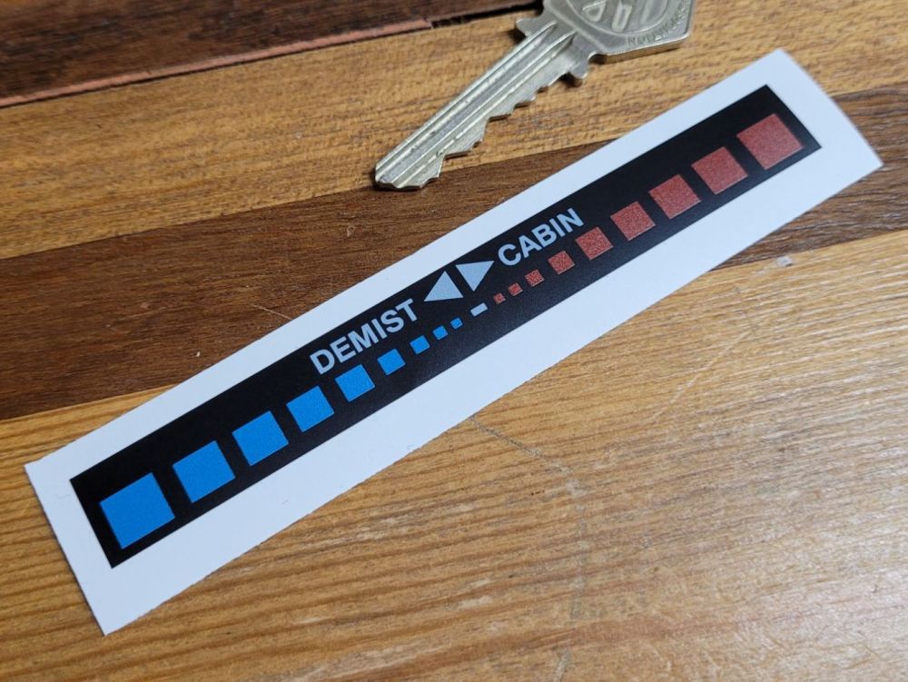 TVR Demist Cabin Heater Slider Sticker - 4.5