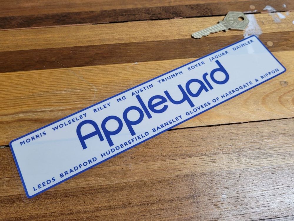 Appleyard Dealer Window Sticker - 10"