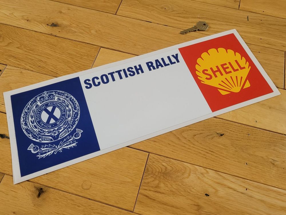 Scottish Rally Plate Sticker - 17.5