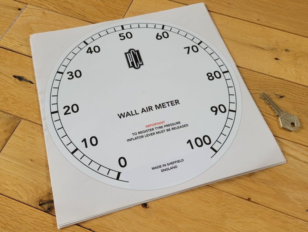 PCL Wall Ait Meter Dial Sticker - 10.5" - Slight Second 183