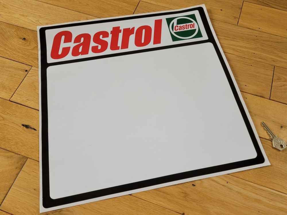 Castrol Door Panel Sticker 400mm Single Slight Second 037
